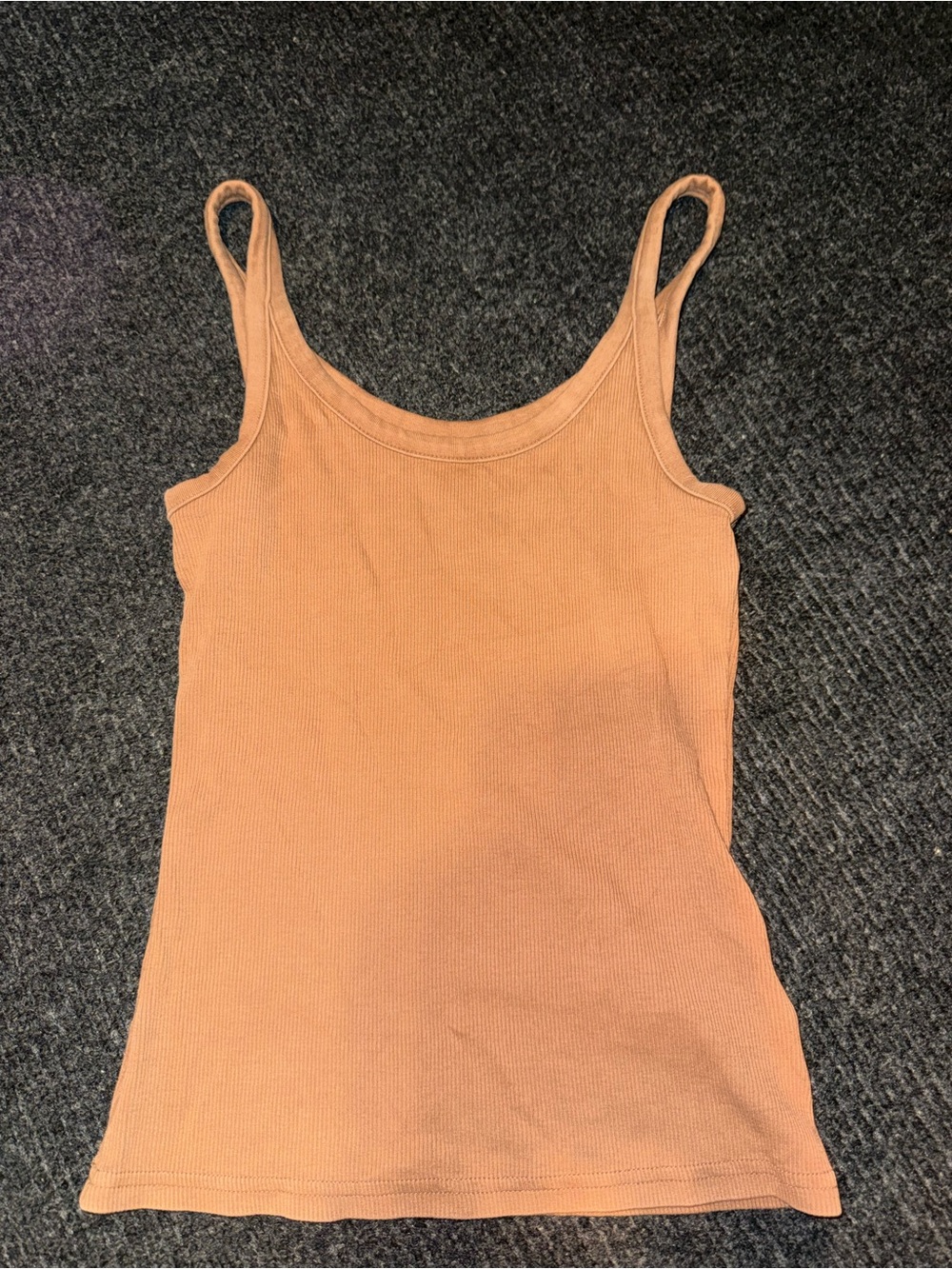 aerie Ribbed Scoop Tank Top - Brown